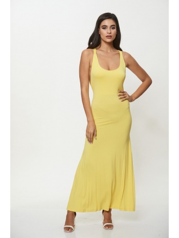 φορεμα μακρυ χιαστη κίτρινο σε προσφορά
