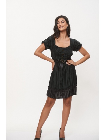 φορεμα με σουρες μαυρο mαύρο σε προσφορά