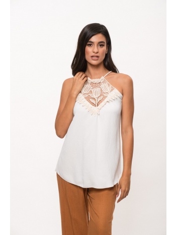 μπλουζα αμανικη μοτιφ άσπρο σε προσφορά