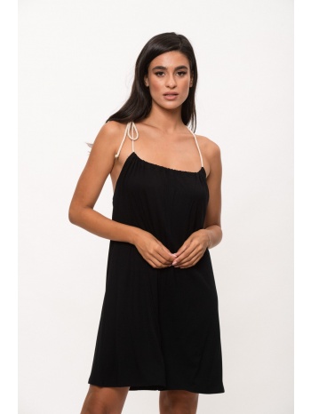 φορεμα με δεσιμο στον λαιμο μαύρο σε προσφορά