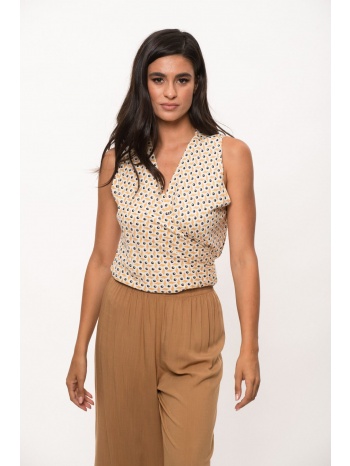 μπλουζα δετη εμπριμέ μαύρο σε προσφορά