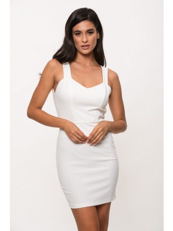 φορεμα κοντο με εξω πλατη άσπρο σε προσφορά