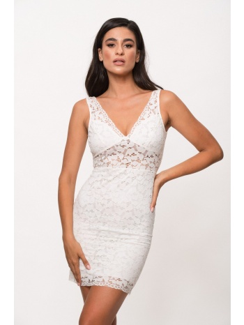 φορεμα κοντο με δαντελα άσπρο σε προσφορά