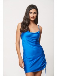 φορεμα με τιραντα μπλε μπλέ