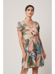 φορεμα με βολαν εμπριμε ...