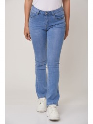 παντελονι τζιν καμπανα εμπριμέ μαύρο