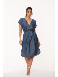 φορεμα μιντι με ζωνη εμπριμέ μαύρο