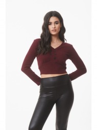 μπλουζα με βε και κουμπια mπορντό