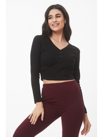 μπλουζα με βε και κουμπια μαύρο σε προσφορά