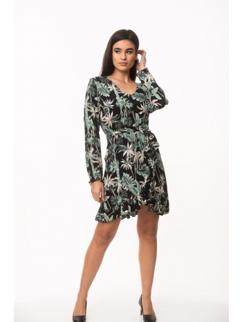 φορεμα εμπριμε με βολαν και ζωνη βεραμαν βεραμάν σε προσφορά