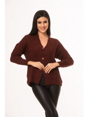ζακετα με κουμπια μπορντο μπορντό σε προσφορά