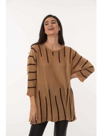 μπλουζα νυχτεριδα με ριγα μπεζ μπεζ σε προσφορά