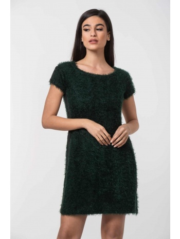 φορεμα πρασινο με δερματινη φασα και κουμπια πράσινο σε προσφορά