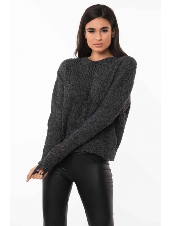 μπλουζα λαιμοκοψη πλεκτη γκρι σε προσφορά