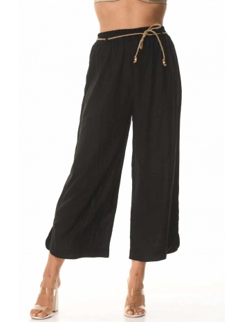 παντελονα ζιπ κιλοτ με ζωνακι μαύρο σε προσφορά