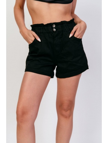σορτς κοντο με λαστιχο στη μεση μαύρο
