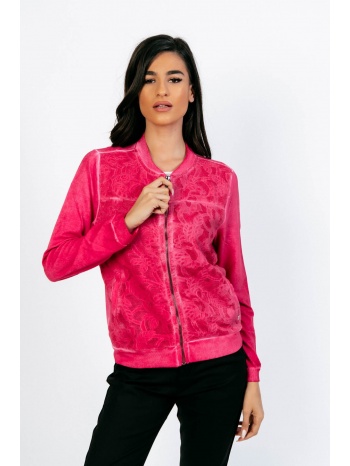 ζακετα με δαντελα φούξια