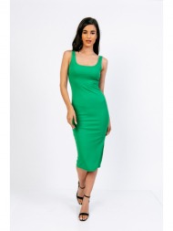 φορεμα ριπ με ανοιγμα πράσινο