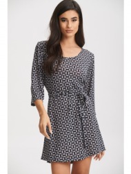 φορεμα εμπριμε με ζωνη ...