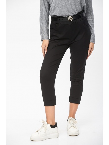 παντελονι με ζωνη ελαστικο μαύρο σε προσφορά