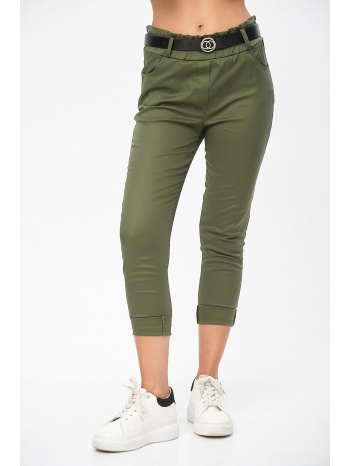 παντελονι με ζωνη ελαστικο πράσινο σε προσφορά
