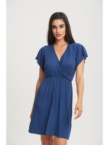 φορεμα κρουαζε με δεσιμο μπλε σε προσφορά