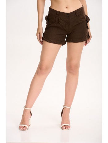 σορτς με εξωτερικες τσεπες καφέ σε προσφορά
