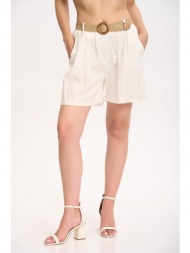 σορτς με ζωνη άσπρο