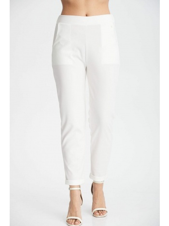 παντελονι με ρεβερ ασπρο άσπρο σε προσφορά