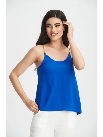 μπλουζα με αλυσιδα στον ωμο μπλε ρουα μπλε ρουά σε προσφορά