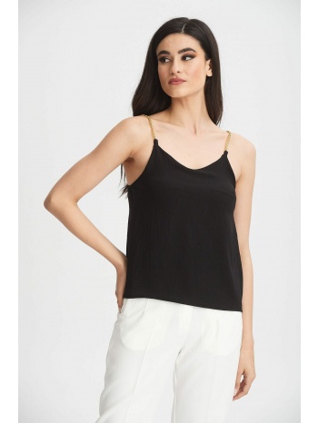 μπλουζα με αλυσιδα στον ωμο μαυρο μαύρο σε προσφορά