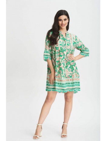 φορεμα βολαν εμπριμε εμπριμέ μαύρο σε προσφορά