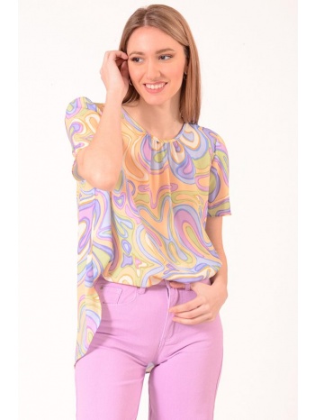 μπλουζα κοντομανικη εμπριμε ροζ ροζ σε προσφορά