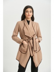 ζακετα καπα με ζωνη μπεζ ...