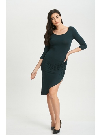 φορεμα εφαρμοστο με σουρες πράσινο σε προσφορά