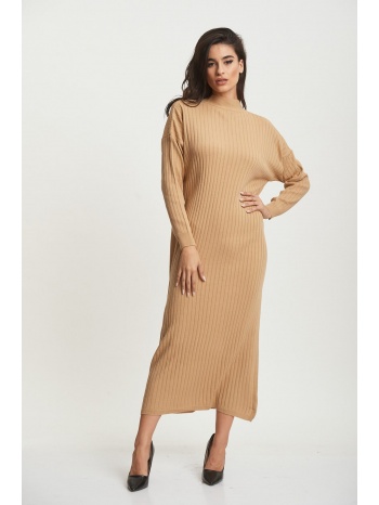 φορεμα πλεκτο μακρυ μπεζ σε προσφορά