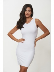 φορεμα στενο αμανικο άσπρο