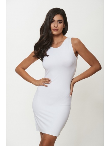 φορεμα στενο αμανικο άσπρο σε προσφορά