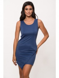 φορεμα αμανικο ριγα μπλέ