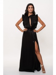 φορεμα σατεν με ανοιγμα ...