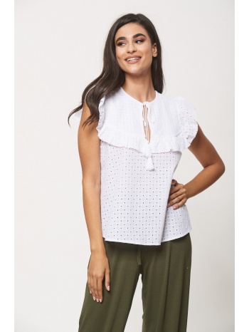 τοπ με δεσιμο άσπρο σε προσφορά