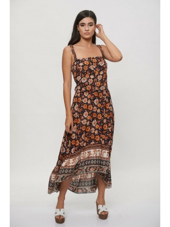 σετ τοπ & φουστα εμπριμέ μαύρο σε προσφορά