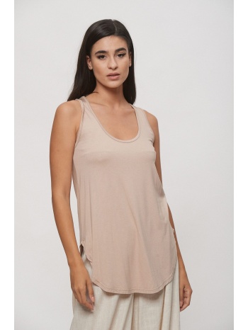 μπλουζα τιραντα καμπυλες μπεζ σε προσφορά