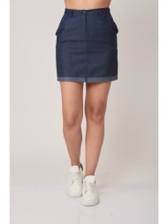 φουστα κοντη τζιν μπλε σκούρο