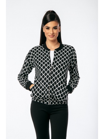 ζακετα με φερμουαρ και τσεπες mαύρο σε προσφορά