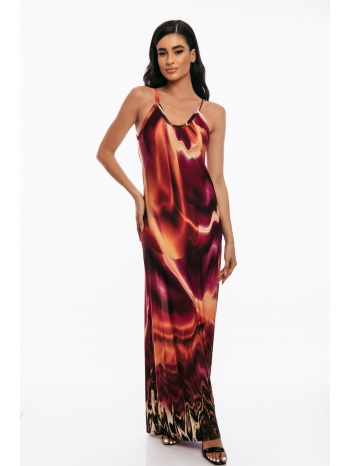 φορεμα εμπριμε με ραντες μοβ σε προσφορά