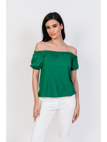 μπλουζα κοντομανικη με λαστιχα πράσινο σε προσφορά