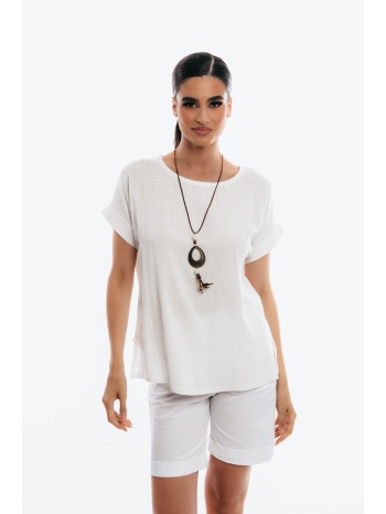 μπλουζα με κρεμαστο άσπρο σε προσφορά