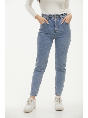παντελονι τζιν με λαστιχο στην μεση μπλε