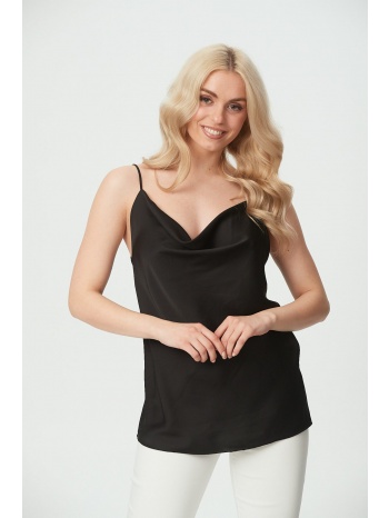 μπλουζα σατεν με ραντα μαύρο σε προσφορά